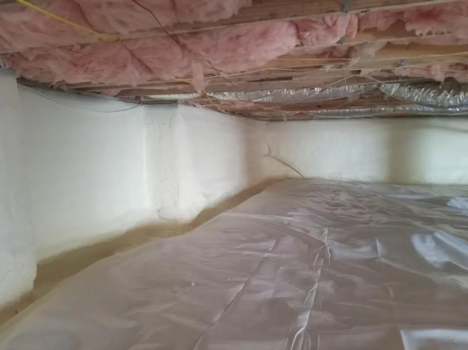 Crawl space encapsulation with closed-cell spray foam for Attic Insulation in Zephyrhills South
